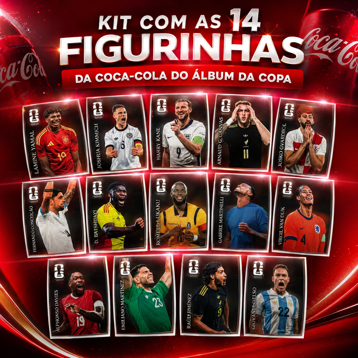 Figurinhas da Copa prontas para imprimir
